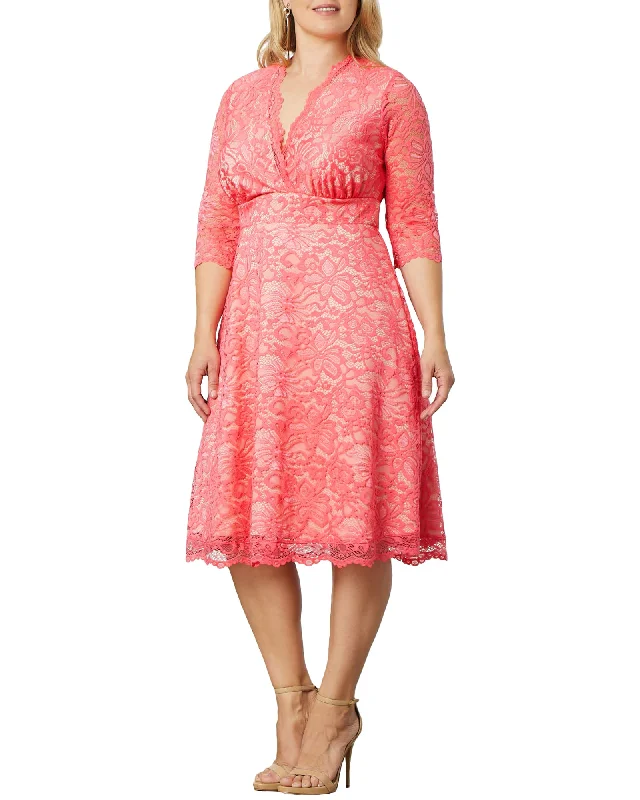 Genee Lace Cocktail Dress | CORAL