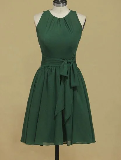 2019 of the spoon of the bridesmaid A line of short / mini chiffon homecoming dress cg3929