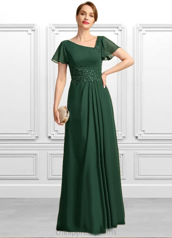 Jaylen A-line Asymmetrical Floor-Length Chiffon Mother of the Bride Dress With Appliques Lace Sequins STIP0021792 Jaylen A-line Asymmetrical Floor-Length Chiffon Mother of the Bride Dress With Appliques Lace Sequins STIP0021792