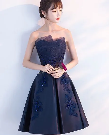 Short Homecoming Dress, Satin Homecoming Dress, A-Line Homecoming Dress, Applique Homecoming Dress, Backless Junior School Dress cg1968 Short Homecoming Dress, Satin Homecoming Dress, A-Line Homecoming Dress, Applique Homecoming Dress, Backless Junior School Dress cg1968