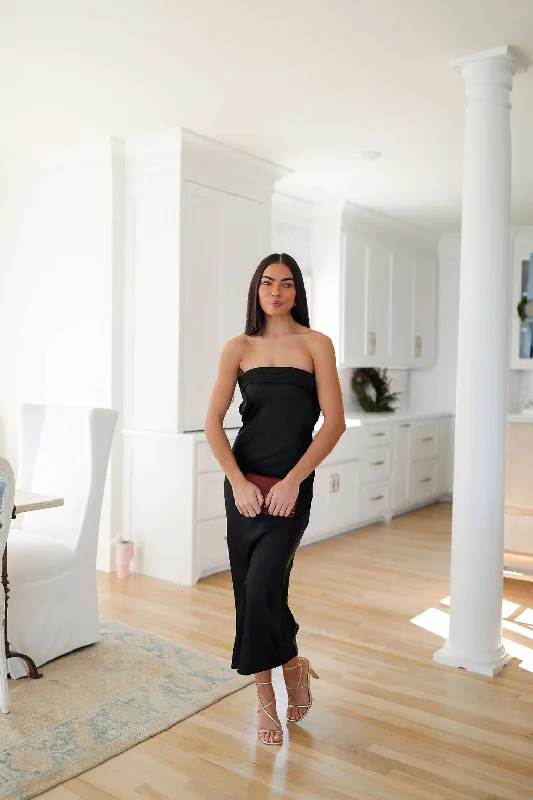 Mona Slip Dress - Black