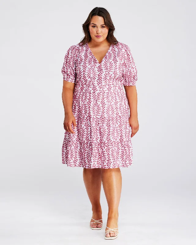 La Croisette Dress | Milk/Red