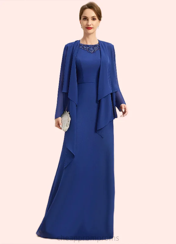 Pru A-line Scoop Floor-Length Chiffon Mother of the Bride Dress With Beading Sequins STIP0021920 Pru A-line Scoop Floor-Length Chiffon Mother of the Bride Dress With Beading Sequins STIP0021920