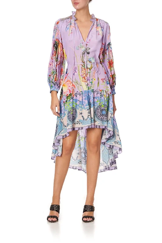 Floral Print Dress in Lilac