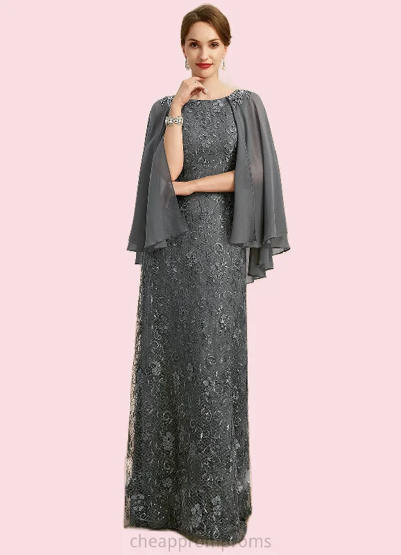 Sadie Sheath/Column Scoop Floor-Length Chiffon Lace Mother of the Bride Dress With Beading Sequins STIP0021962 Sadie Sheath/Column Scoop Floor-Length Chiffon Lace Mother of the Bride Dress With Beading Sequins STIP0021962
