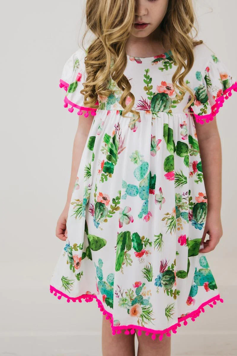 Pom Pom Dress, Cute Cactus
