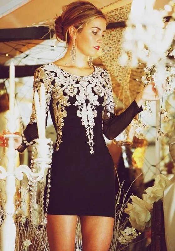 Short Mini Embroidered Vintage Cocktail Dress Lace Appliqued Black Party Homecoming Dresses cg2278 Short Mini Embroidered Vintage Cocktail Dress Lace Appliqued Black Party Homecoming Dresses cg2278