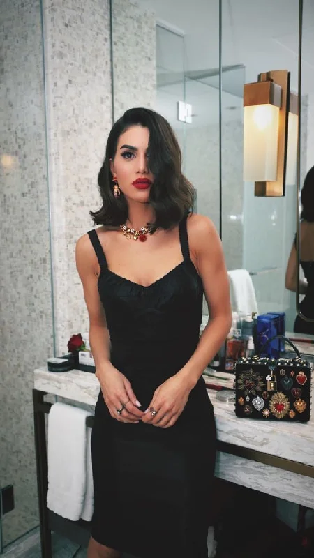 Charming evening dress, short homecoming dress, black evening dress cg2706