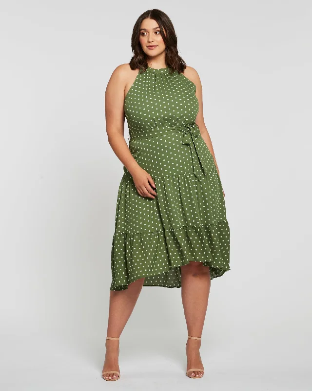 La Bocca Halter Dress | Sage/Milk