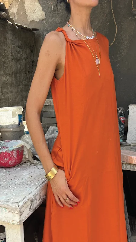 Cairo Dress in Brick