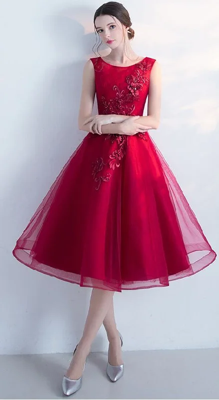 A-line Tulle Sleeveless Homecoming Dress,New Arrival Graduation Dresses With Flowers cg2660 A-line Tulle Sleeveless Homecoming Dress,New Arrival Graduation Dresses With Flowers cg2660