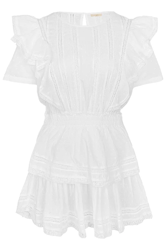 Natasha Dress Swiss Dot White