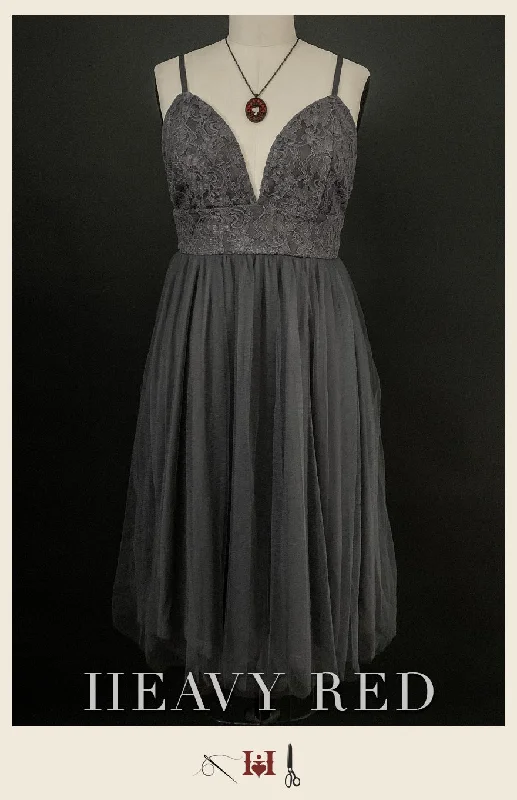 Destitute In Gray Tulle Dress