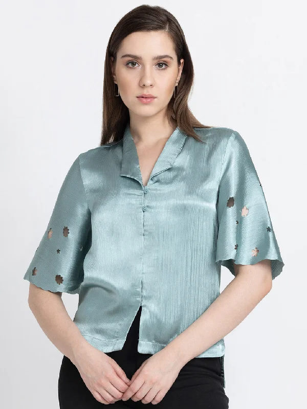 Caitlynn Shirt Comfortable Flowing Short Sleeve