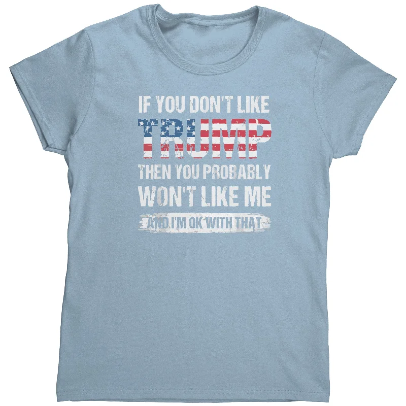 If you dont like Trump ladies Shirt Fashionable Plaid Short Sleeve