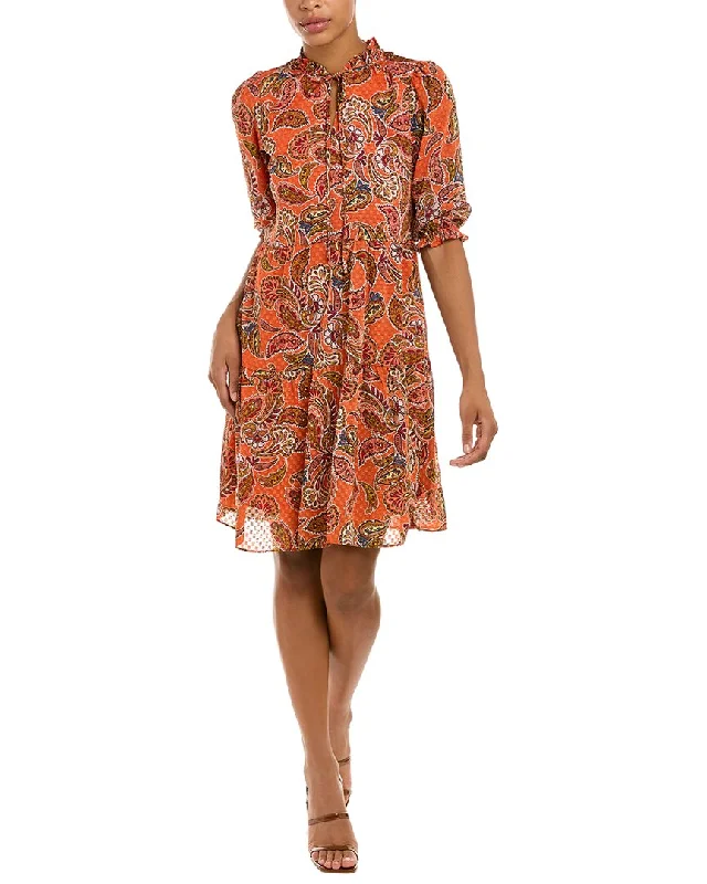 Nanette Lepore Paisley Mini Dress Trendy Cut-Out Mini Dress