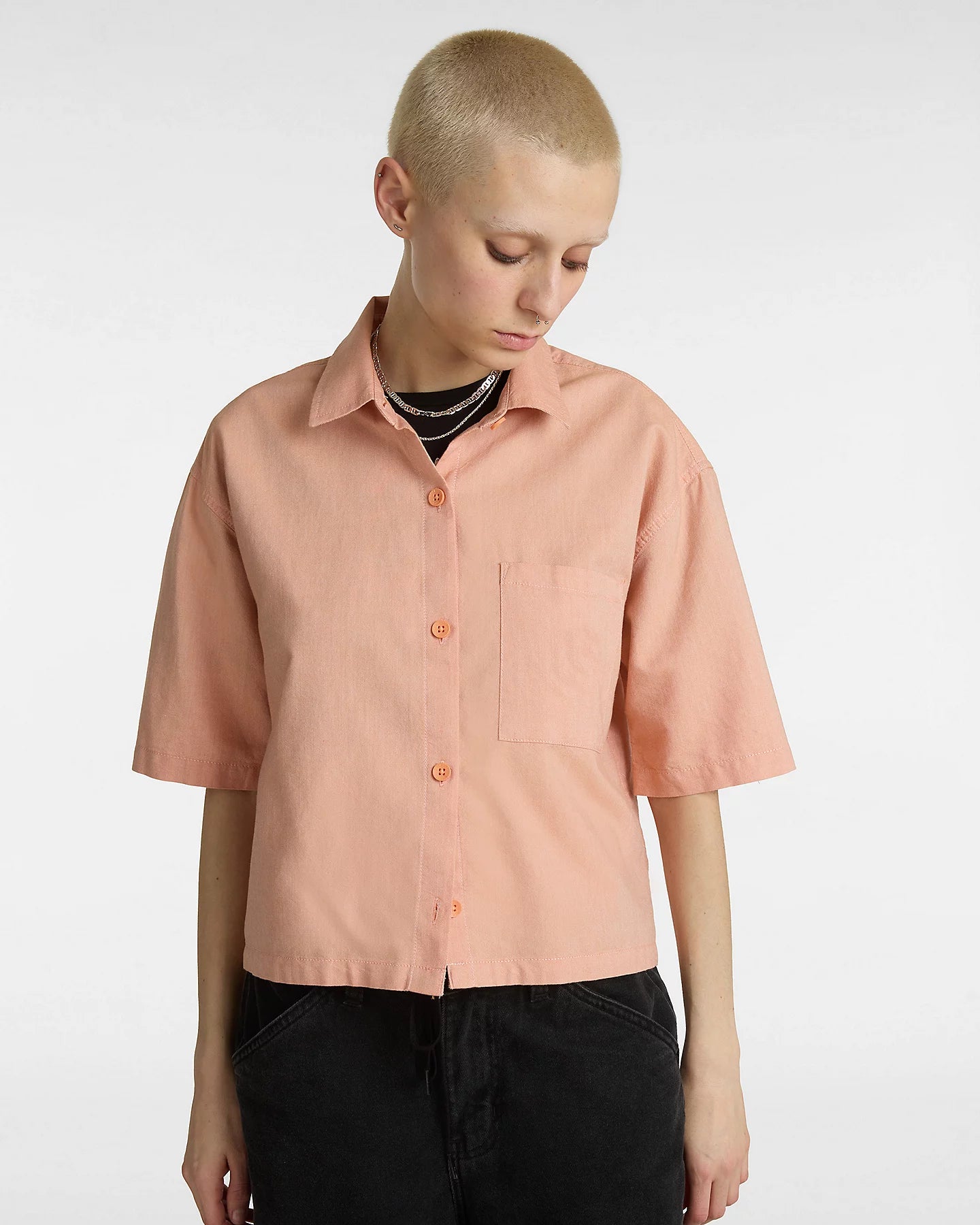 Mcmillan Shirt in Copper Tan Soft Flowing Short Shirt