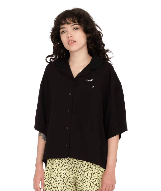 Servistone Shirt in Black Soft Cotton Short Shirt