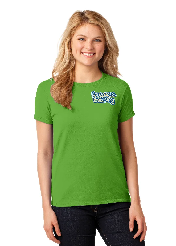 Tweedle Dee - Gildan Heavy 100% Cotton Custom T-Shirt Ladies (5000L) Zippered Buttoned Snapped