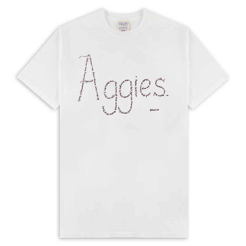 Aggies Scripture T-Shirt Rayon Fabric Velvet Fabric Corduroy Fabric