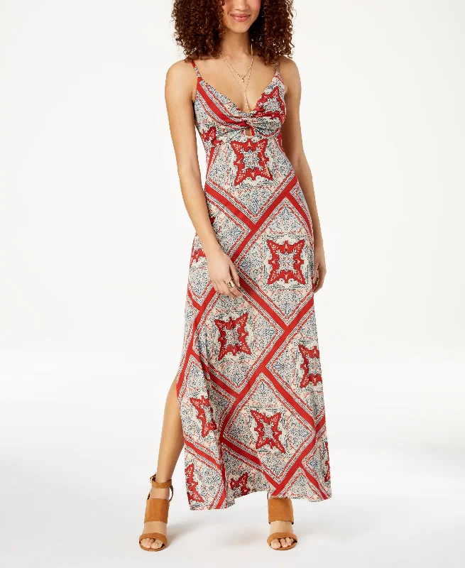 American Rag Juniors Printed Twist Front Maxi Dress Elegant Tiered Maxi Dress