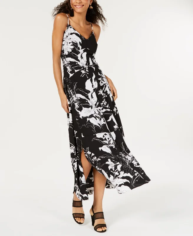 Bar III Printed Maxi Dress Stylish A-Line Maxi Dress