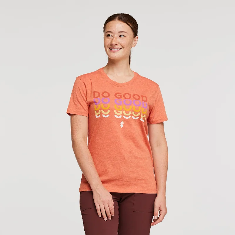 Do Good Repeat T-Shirt - Womens Print Jacquard Patchwork