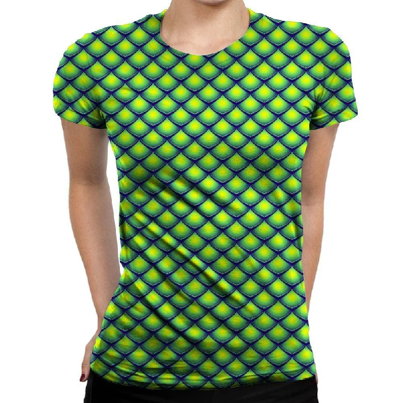 Dragon Scales Womens T-Shirt Casual Formal Business