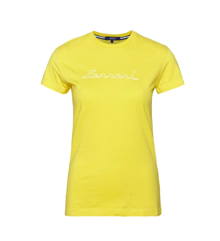 T-SHIRT Ferrari Sportscar ladies Vintage Dino 246 GT Racing New! Yellow L Casual Formal Business