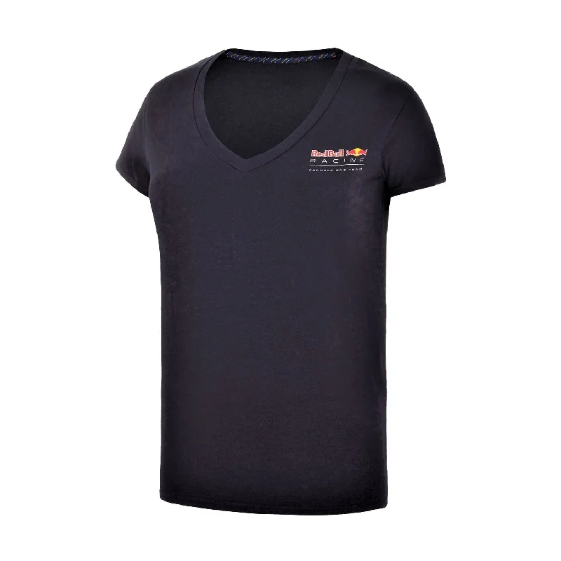 T-SHIRT Ladies Top Red Bull Racing Formula One 1 Team Womens NEW V-Neck Navy S Chenille Blend Fleece Blend Nylon Blend