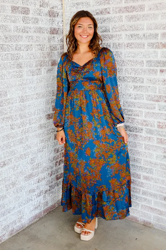 Golden Lining Sweetheart LS Maxi Dress Comfortable Bohemian Maxi Dress