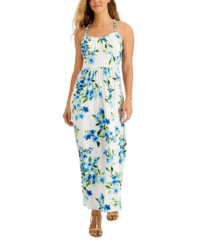 Jamie Layla Petite Floral Print Empire Maxi Dress Trendy Floral Print Maxi Dress