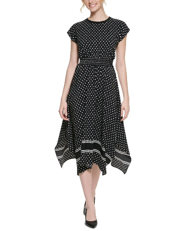 Karl Lagerfeld Paris Printed Maxi Dress Cozy Maxi Dress with Slit