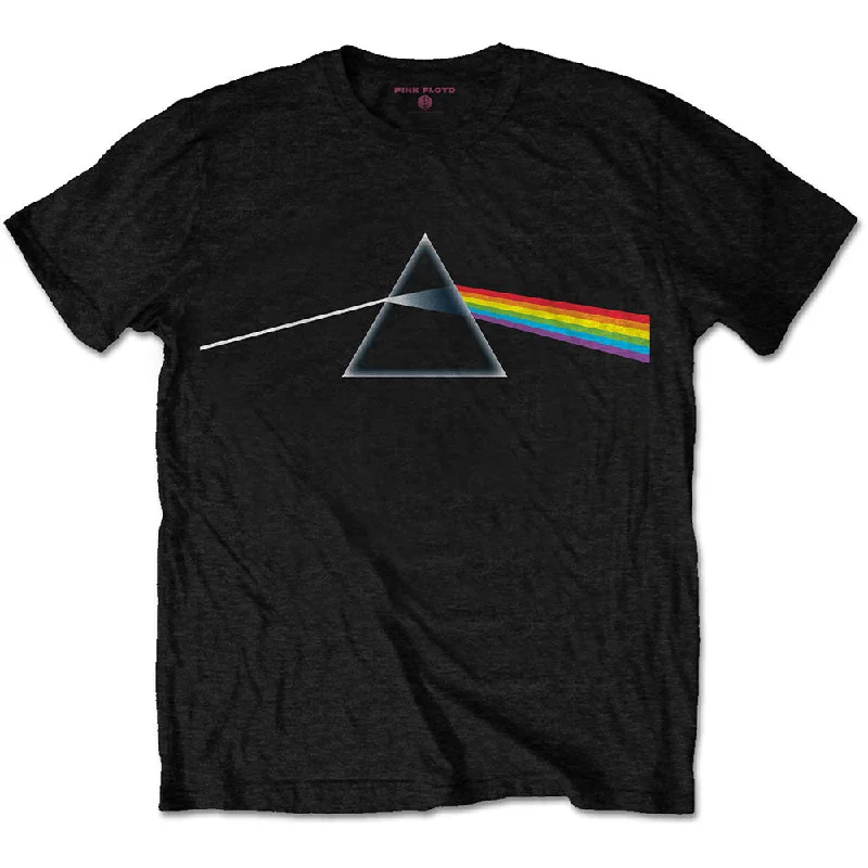 Pink Floyd | Official Band T-shirt | Dark Side of the Moon Album Mesh Fabric Canvas Fabric Denim Fabric