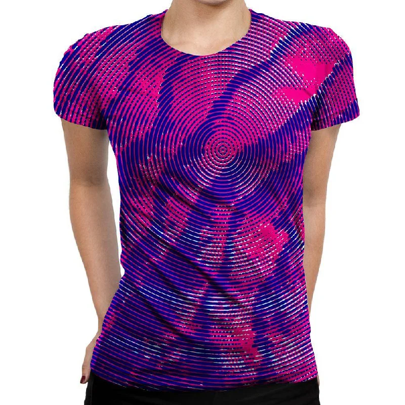 Purple Daze Womens T-Shirt Layered Multi-layer Single Layer