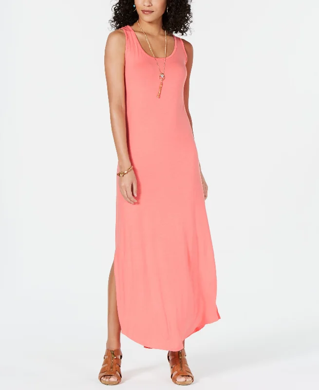 Sleeveless Slit Maxi Dress Cozy Longline Maxi Dress