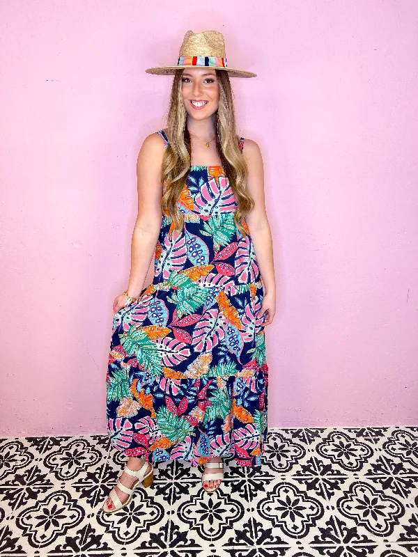 Tropical Summer Tiered Maxi Dress Cozy Ribbed Maxi Dress