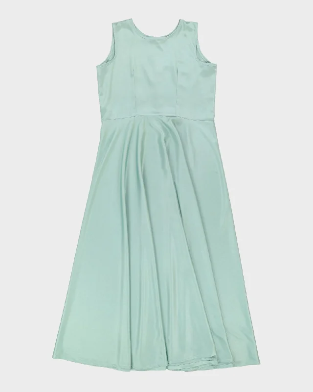 Y2K Mint Green Maxi dress - M Elegant Floral Maxi Dress