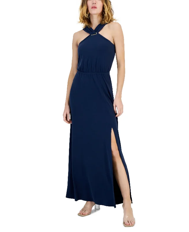 Women's Sleeveless Halter-Neck Maxi Dress Chic Sleeveless Maxi Dress