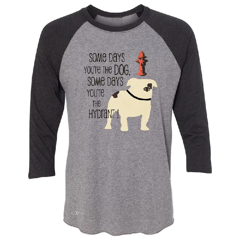 Zexpa Apparelâ„¢ Some Days You're The Dog Some Days Hydrant 3/4 Sleevee Raglan Tee Graph Tee Terry Blend Velvet Blend Canvas Blend