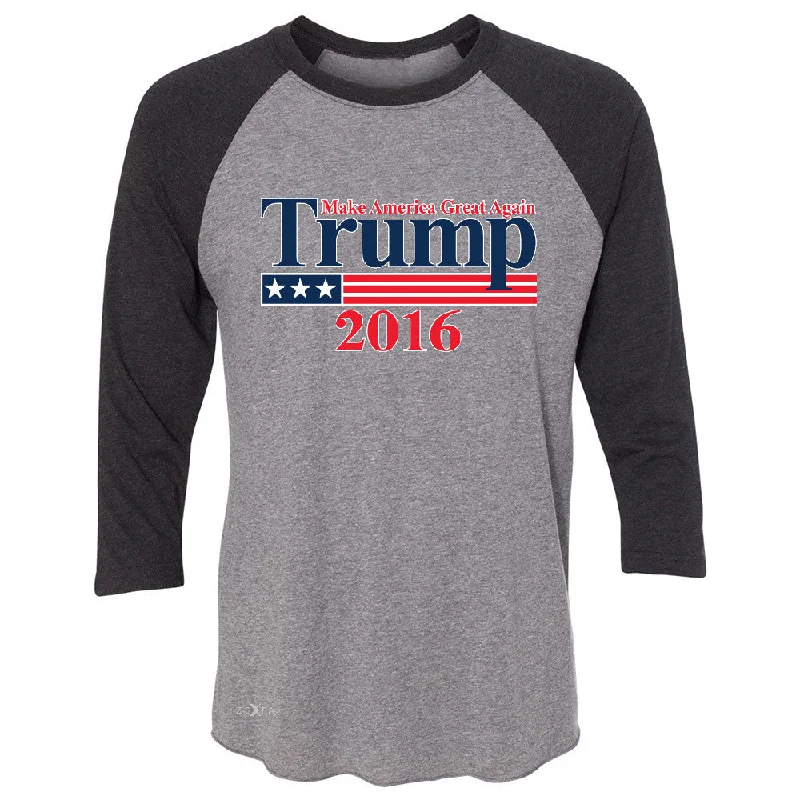 Zexpa Apparelâ„¢ Trump 2016 America Great Again 3/4 Sleevee Raglan Tee Elections 2016 Tee Jersey Fabric Tulle Fabric Batik Fabric Zexpa Apparelâ„¢ Trump 2016 America Great Again 3/4 Sleevee Raglan Tee Elections 2016 Tee Jersey Fabric Tulle Fabric Batik Fabric