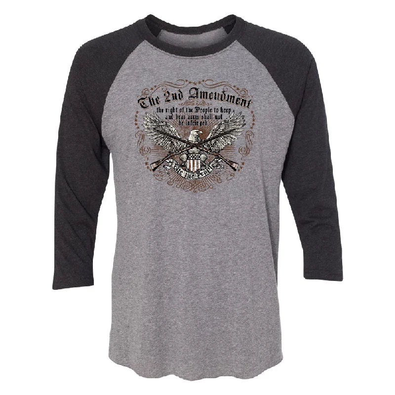 Zexpa Apparel™ The 2nd Amendment Eagle 3/4 Raglan Tee Oversized T-Shirt Spandex breathable Zexpa Apparel™ The 2nd Amendment Eagle 3/4 Raglan Tee Oversized T-Shirt Spandex breathable