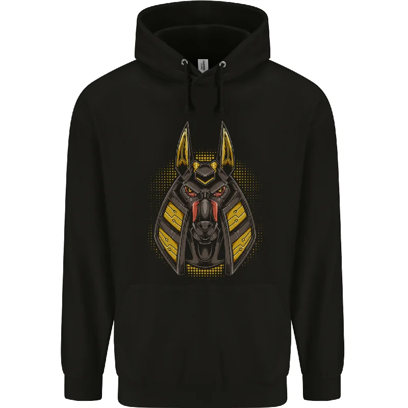 Anubis Egyptian God Mens 80% Cotton Hoodie Hoodie with Batwing Sleeves Loose Dramatic