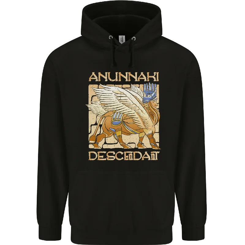 Anunnaki Descendant Ancient Egyptian God Egypt Mens 80% Cotton Hoodie Hoodie with Slit Hem Functional Movement