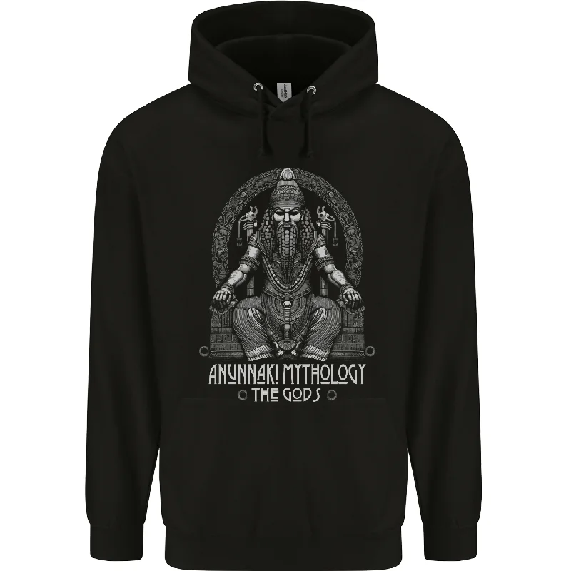 Anunnaki God Mens 80% Cotton Hoodie Hoodie with Hem Lace Feminine Delicate