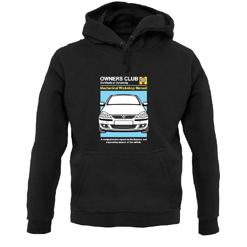 Car Owners Manual Corsa Unisex Hoodie Hoodie with Gradient Ombre Colorful