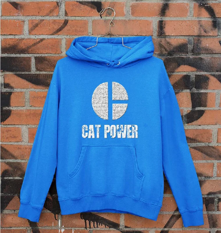 Cat Power Unisex Hoodie for Men/Women Hoodie with Hem Raw Edge Edgy Unfinished