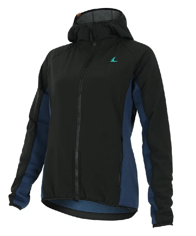 Hoodie Isolé DRIFT | Alpha Polartec | Noir/Bleu Hoodie with Emblem Brand Identity