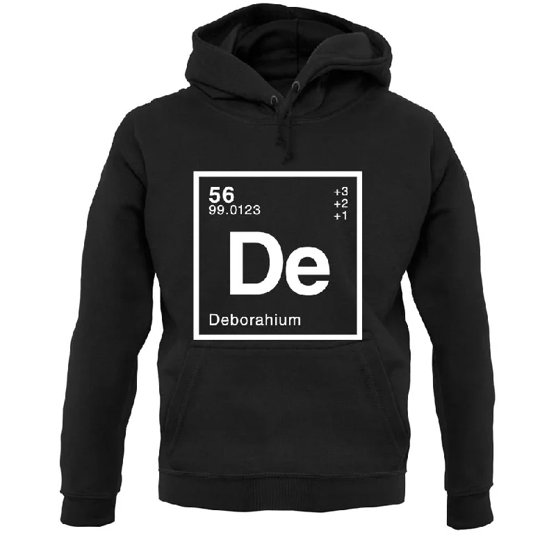 Deborah - Periodic Element Unisex Hoodie Hoodie with Drawstring Waist Adjustable Fitted