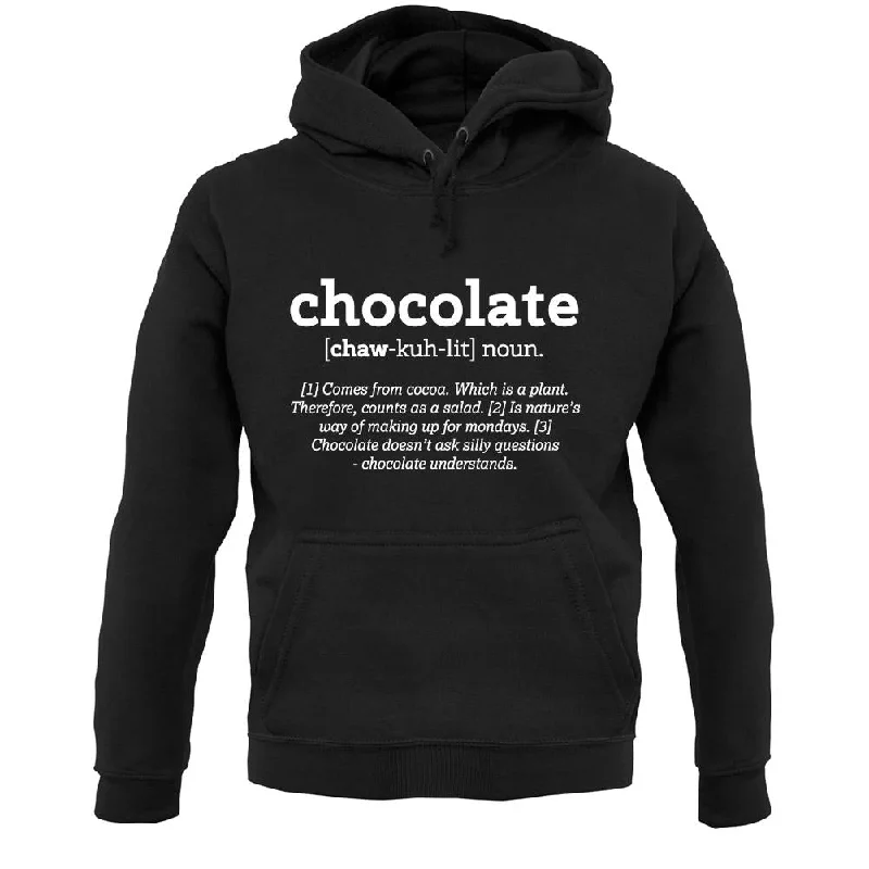 Definition Chocolate Unisex Hoodie Hoodie with Mock Neck Collared Structured